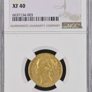 Great Britain Victoria 1865 Gold Sovereign NGC XF 40