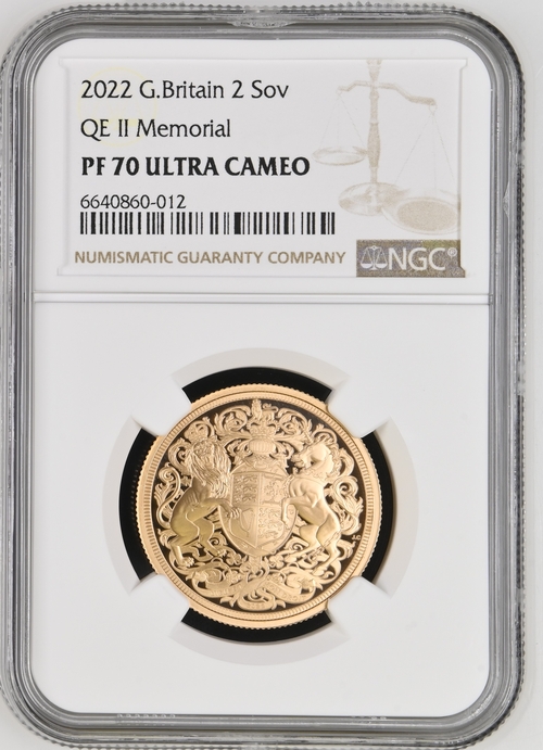 United Kingdom Charles III 2022 Gold 2 Pounds Memorial Sovereign Proof NGC PF 70 ULTRA CAMEO