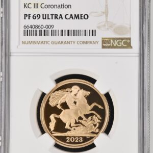 2023 Gold 2 Pounds (Double Sovereign) Coronation of King Proof NGC PF 69 ULTRA CAMEO