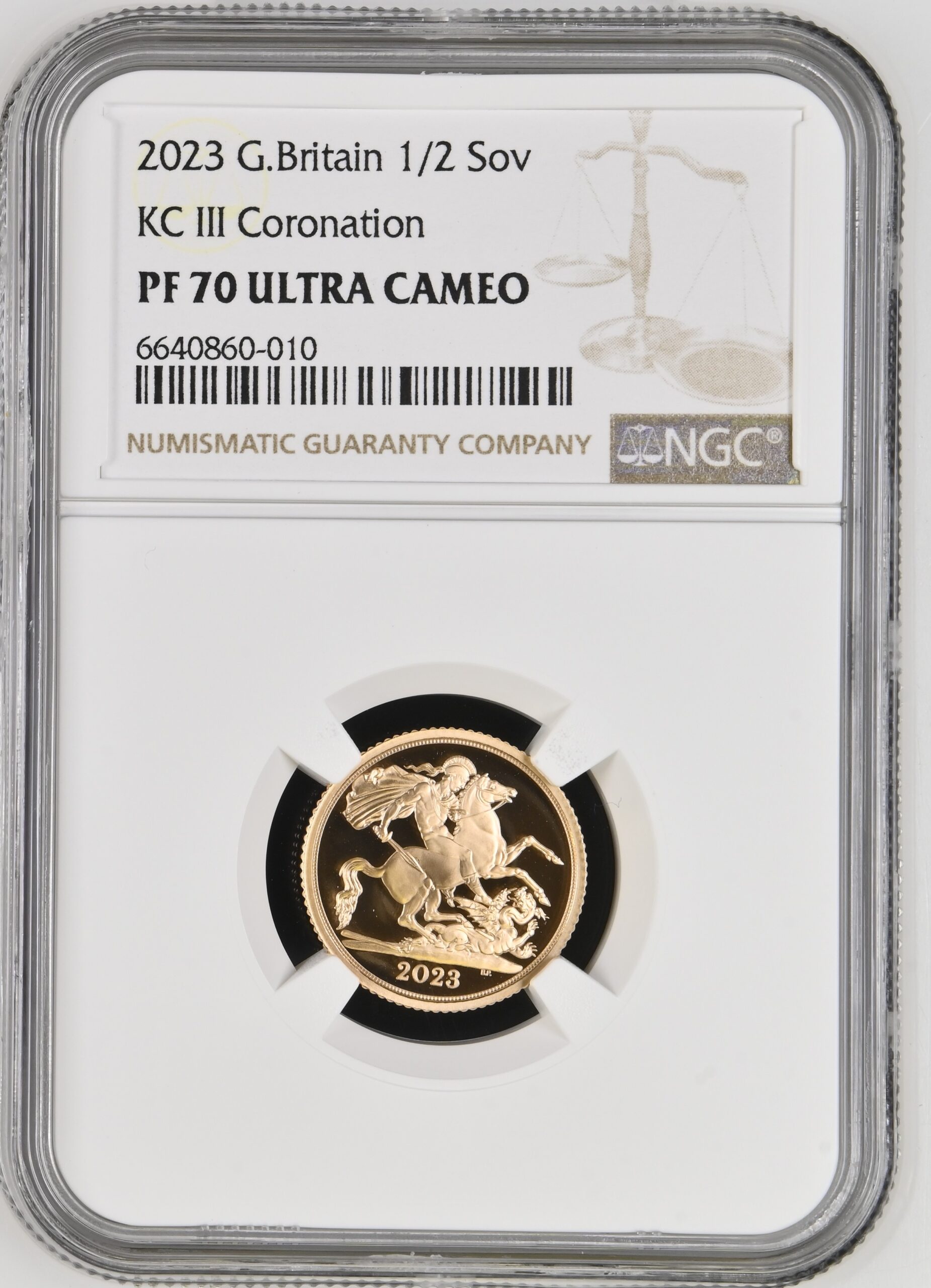 2023 Gold Half-Sovereign Coronation Proof NGC PF70 UCAM