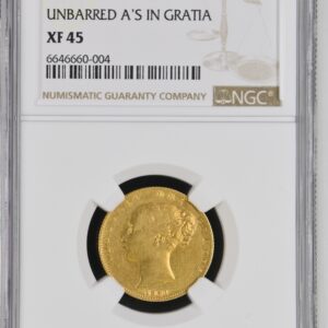 Great Britain: Victoria gold Sovereign 1841 XF45 NGC "Unbarred As in GRATIA"
